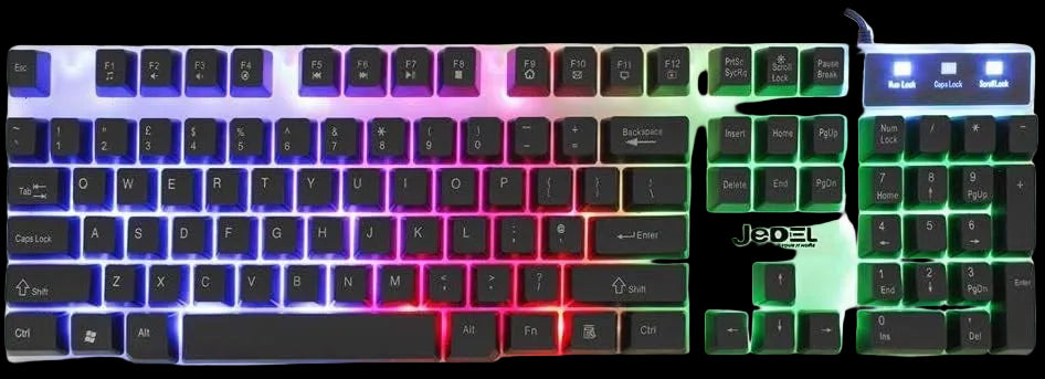 Jedel GK100 White Gaming Keyboard and Mouse Bundle