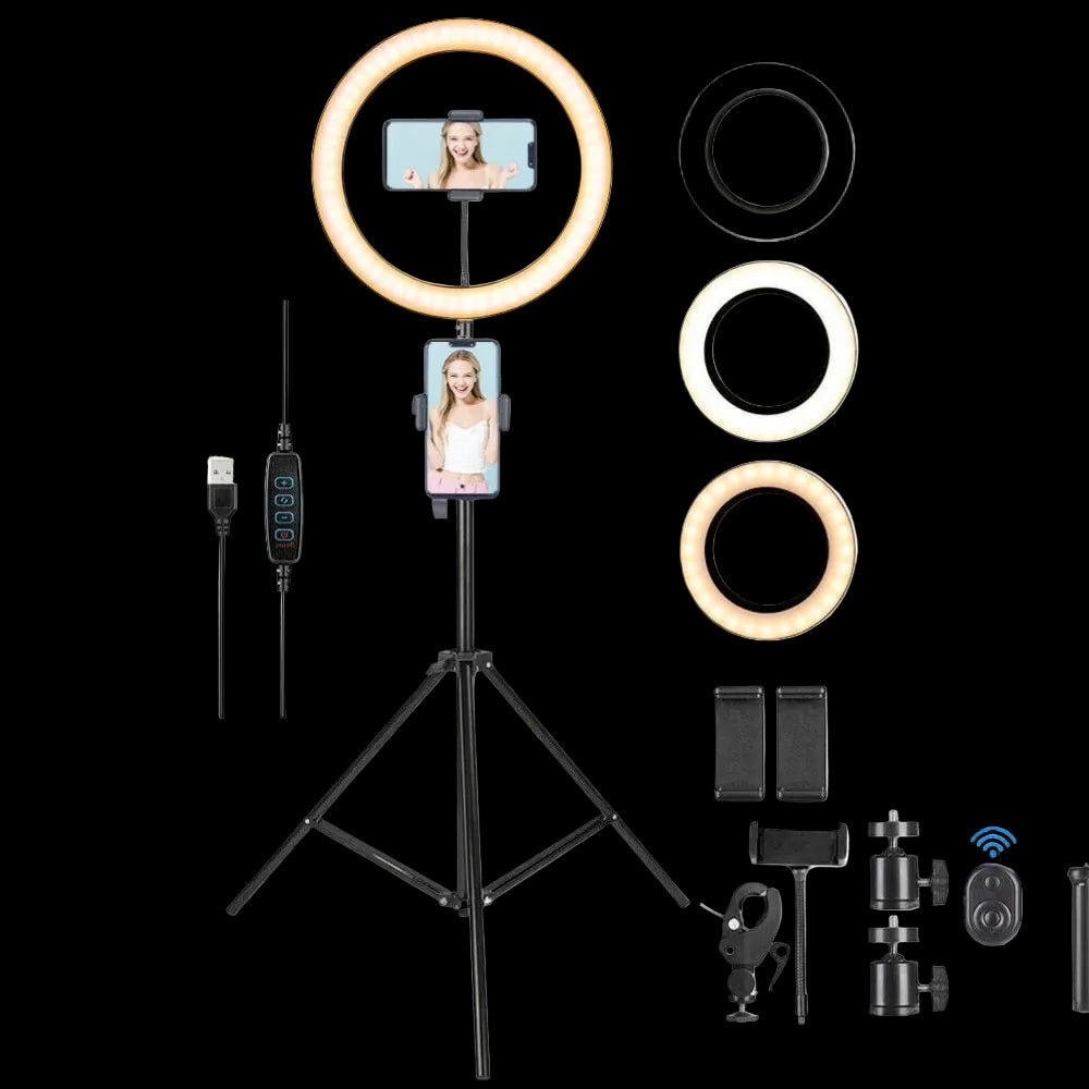 LED Ring Light With Phone Tripod Stand Kit 10"