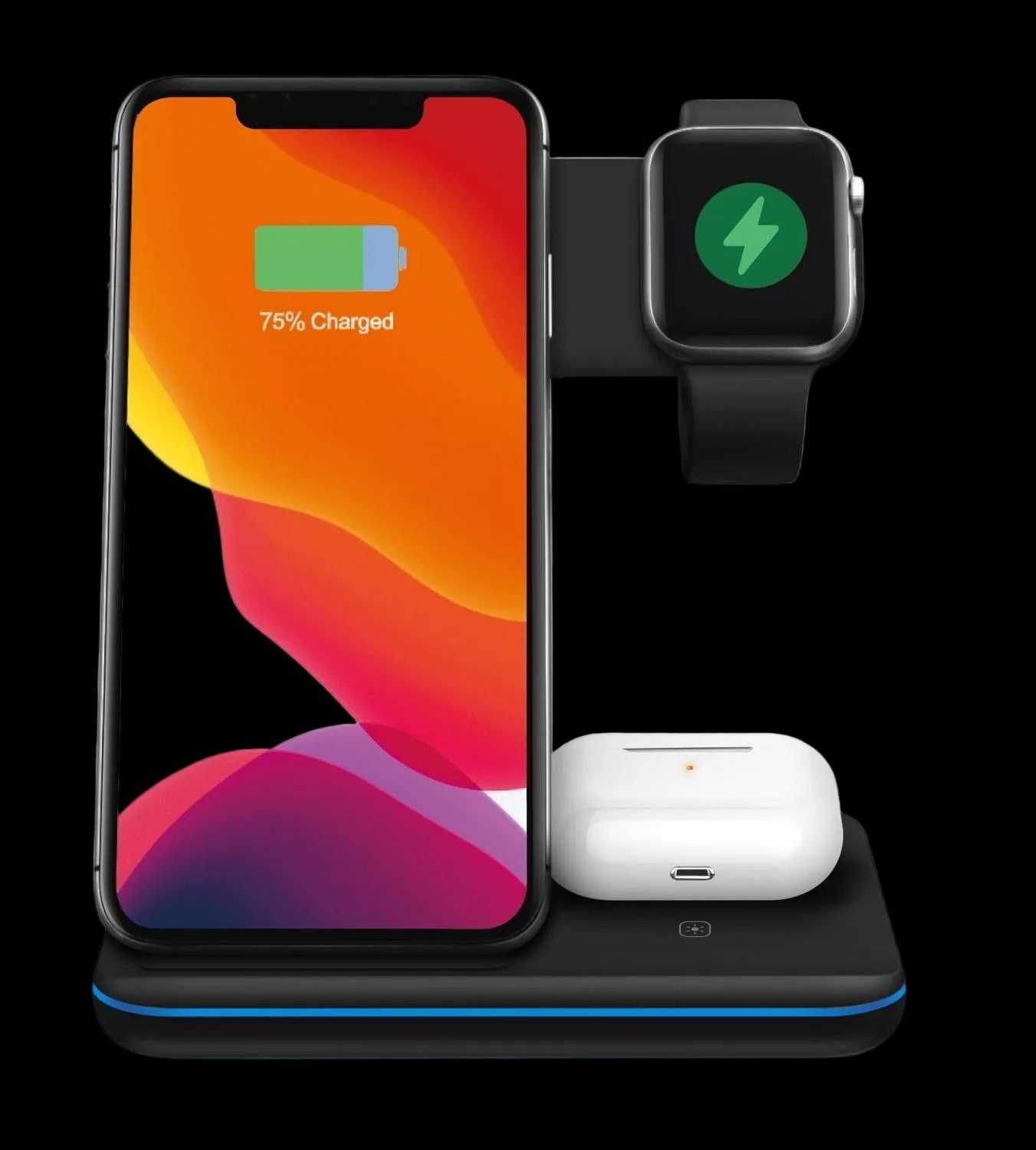 Ninja 15W 3 in 1 Fast Wireless Charging Station for Mobile Phones