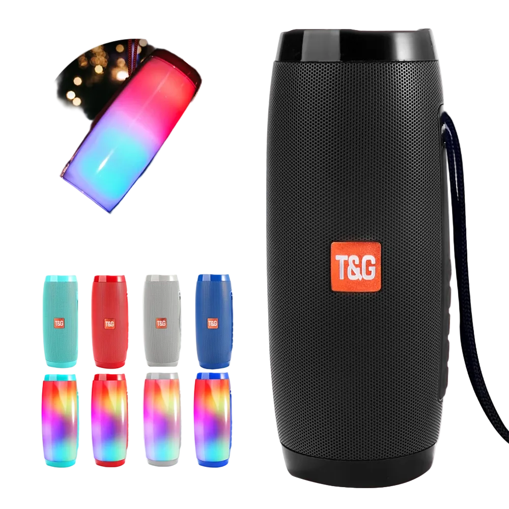 Wireless Portable Bluetooth Stereo Speaker with LED Light